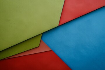Obraz premium Colorful material design, the overlapping sheets of paper create a dynamic and playful composition, ideal for adding a touch of modernity to any project