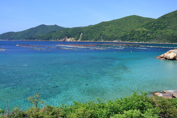 Naklejka premium 柏島の美しい海を眺める 初夏 （幡多郡 大月町）