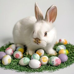 easter bunny and eggs