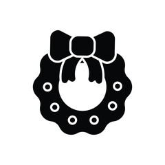 Christmas Wreath vector icon