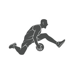 Basketball Player Silhouettes. basketball players isolated vector illustration. Good for sport