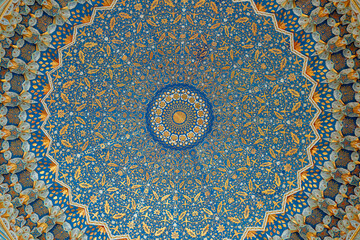 detail of a mosaic in a mosque