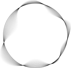 Circle blend line halftone liquid shape for frame, logo, symbol, icon