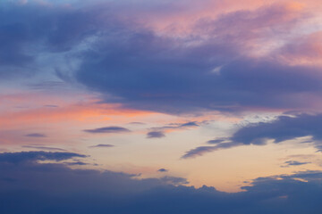 Fototapeta premium beautiful sky with clouds at sunset