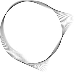 Circle blend line halftone liquid shape for frame, logo, symbol, icon