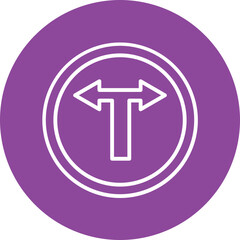 Fototapeta premium Junction icon line circle icon