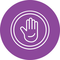 Stop icon line circle icon