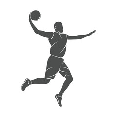 Basketball Player Silhouettes. basketball players isolated vector illustration. Good for sport