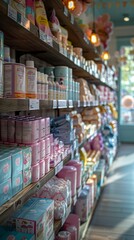 Obraz premium Well-Stocked Baby Care Section in a Pharmacy Drugstore