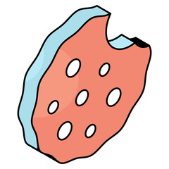 A trendy design icon of cookie