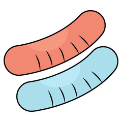 Creative design icon of sausage