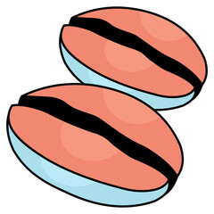 An icon design of coffee beans