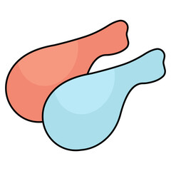 Premium design icon of chicken leg