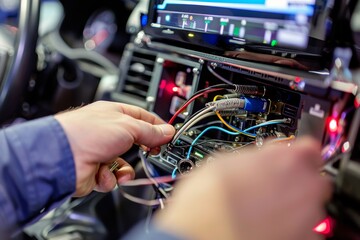Detailed Car Stereo Installation Process with Focus on Wiring and Components