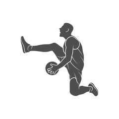 Basketball Player Silhouettes. basketball players isolated vector illustration. Good for sport