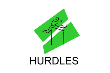 hurdles vector line icon. athletic sports logo, equipment sign. sport pictogram illustration