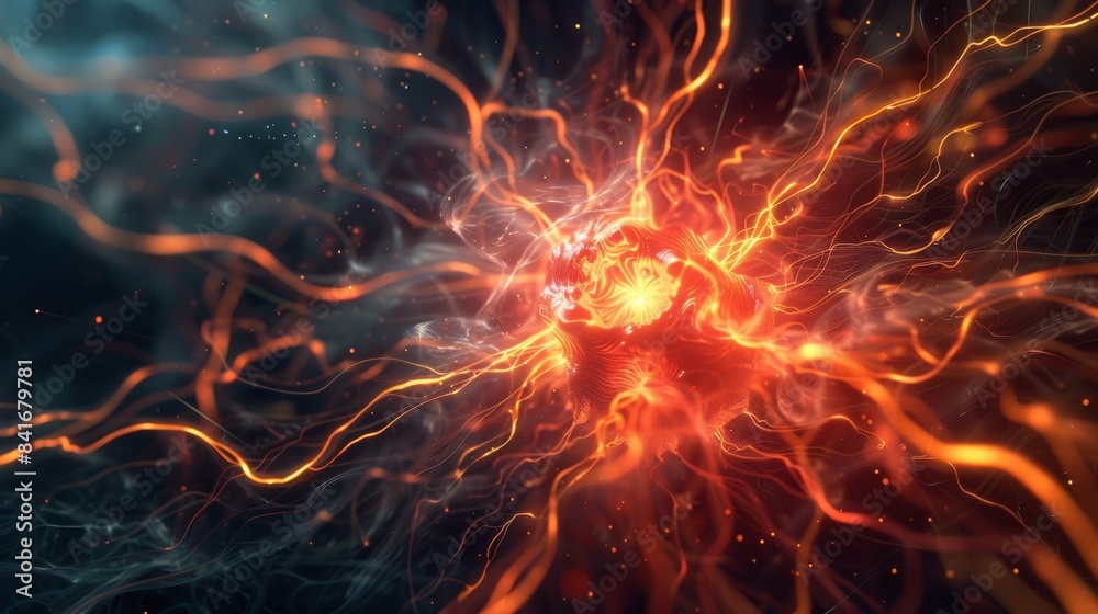 Poster a mesmerizing journey into the realm of plasma, where particles dance and light ignites.