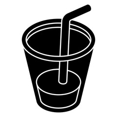 A colored design icon of softdrink
