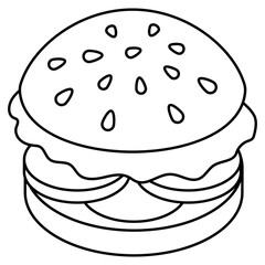 A trendy design icon of burger