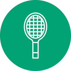 Racket line circle icon