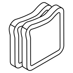 A beautiful design icon of bread slices