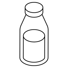 A colored design icon of bottle