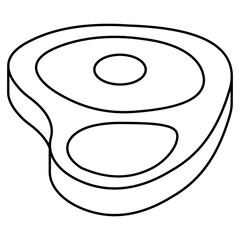 An icon design of steak