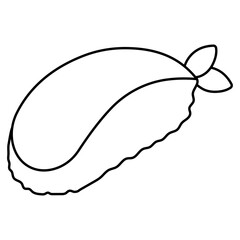 A flat design icon of nigiri