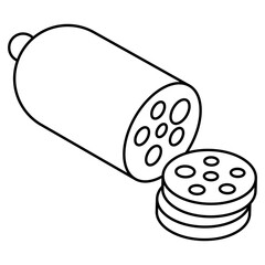 Creative design icon of sausage