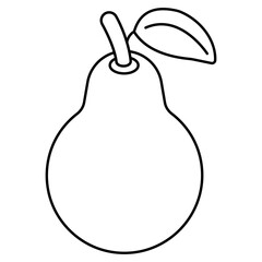 Modern design icon of pear 