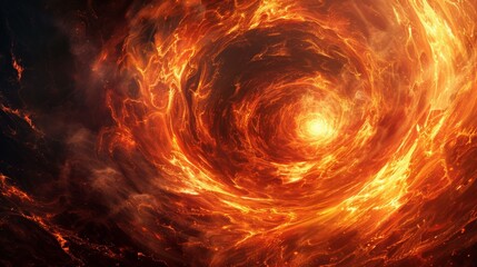 A mesmerizing vortex of swirling embers, their fiery glow pulsating with an otherworldly energy.