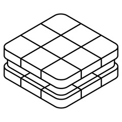 A flat design icon of biscuits 