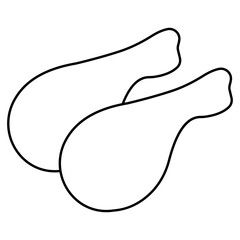 Premium design icon of chicken leg
