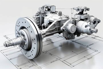 Detailed Car Brake System Diagram Highlighting Key Components and Functions for Educational Purposes