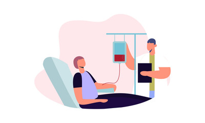 Scenes with doctors and patients illustration. Medical diagnostics, consultations, treatment