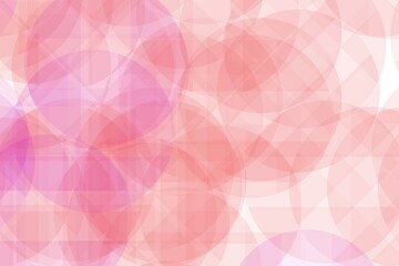 Obraz premium Abstract Overlapping Circles in Shades of Pink and Red on a Pale Background - A Modern Geometric Pattern for Creative Design
