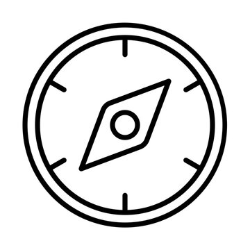 recommend clip art: Compass line icon