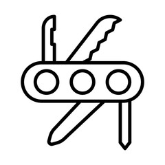 Swiss knife line icon