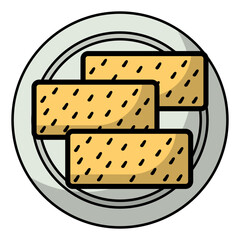 Traditional Indonesian wrapped boiled soybeans food  vector color icon design, Pan-Asian cuisine symbol, Most Popular Dishes Sign,Casual eats stock illustration, Tempeh or tempe Concept