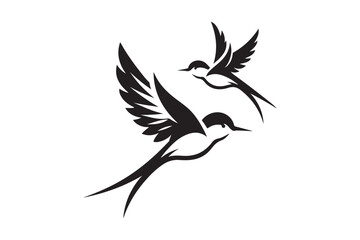 Set of Bird Silhouette Vector Art Creations.