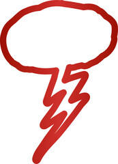 Collection speech bubbles red line, chat, dialogue