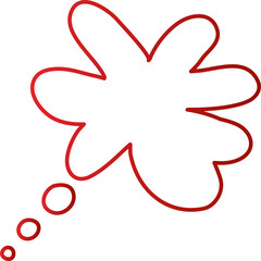 Collection speech bubbles red line, chat, dialogue