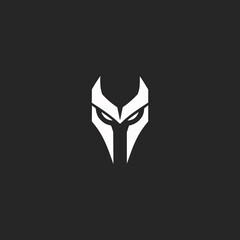 knight warrior face mask logo vector illustration template design