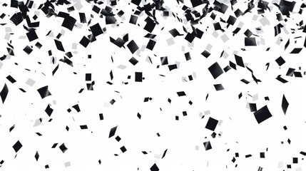 Black and White Confetti Falling Generative AI