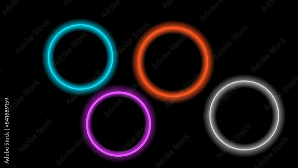 Canvas Prints rotating colorful circles