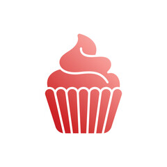 Cupcake vector icon