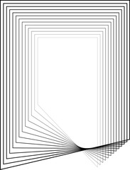 Square line blend halftone. Design geometric element