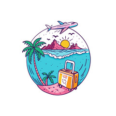 A minimalist and clean logo Travel  design