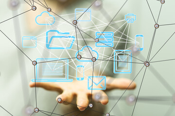 Business intelligence analyst dashboard on virtual