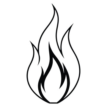 recommend clip art: Minimalist Black Flame Icon for Fire and Heat Themes